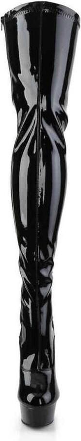 Pleaser shoes Pleaser DELIGHT-3063 Plateau overknee Laarzen 42 Shoes Zwart - Foto 5