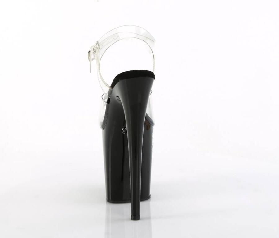 Pleaser shoes Pleaser FLAMINGO-808NLDG Sandaal met enkelband Paaldans schoenen 39 Shoes Zwart Transparant - Foto 3