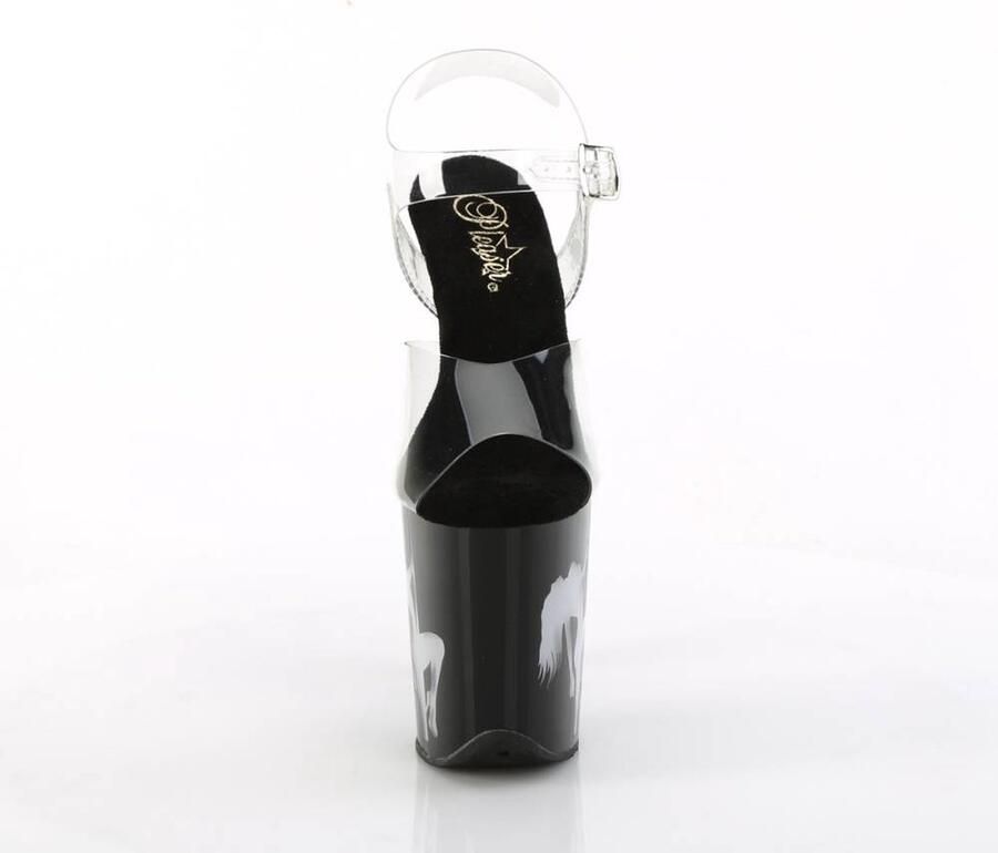 Pleaser shoes Pleaser FLAMINGO-808NLSG Sandaal met enkelband Paaldans schoenen 35 Shoes Zwart Transparant - Foto 3