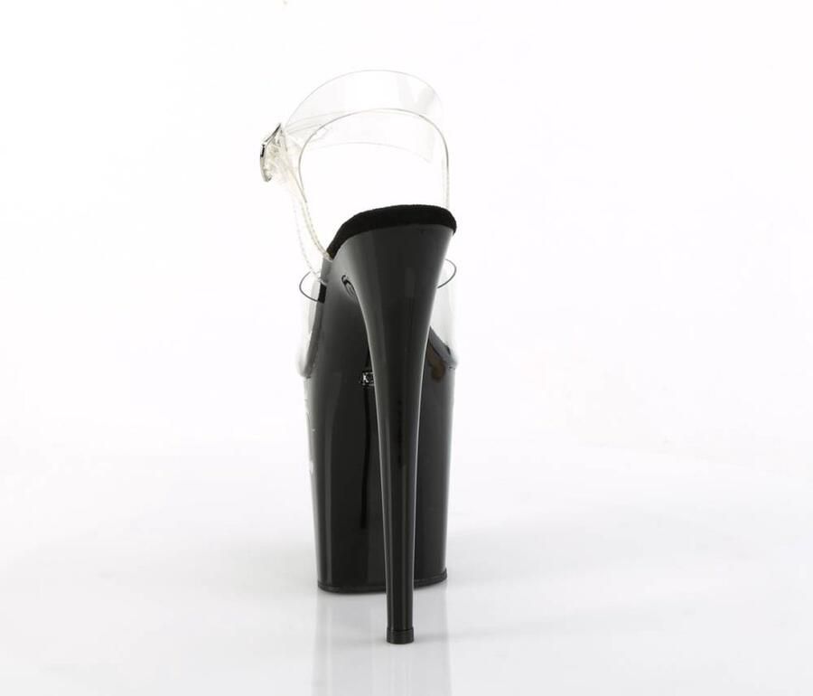 Pleaser shoes Pleaser FLAMINGO-808NLSK Sandaal met enkelband Paaldans schoenen 36 Shoes Zwart Transparant - Foto 3