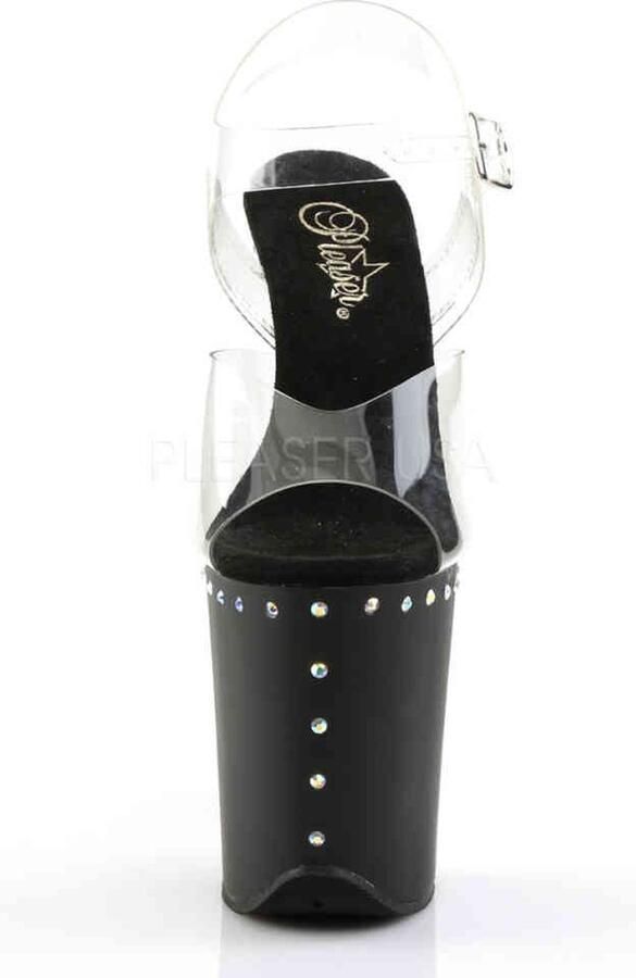 Pleaser shoes Pleaser FLAMINGO808ABLS Sandaal met enkelband Paaldans schoenen Paaldans schoenen 42 Shoes Zwart Transparant - Foto 3