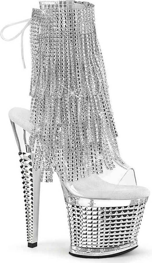 Pleaser SPECTATOR-1017RSF Plateau Laarzen Paaldans schoenen 40 Shoes Zilverkleurig