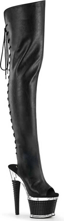 pleaser SPECTATOR-3030 Plateau Overknee Laarzen 37 Shoes Zwart