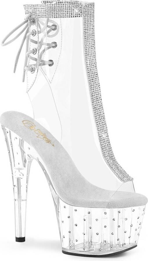 Pleaser Plateau Laarzen Paaldans schoenen 37 Shoes STARDUST 1018C 2RS Paaldans schoenen Transparant