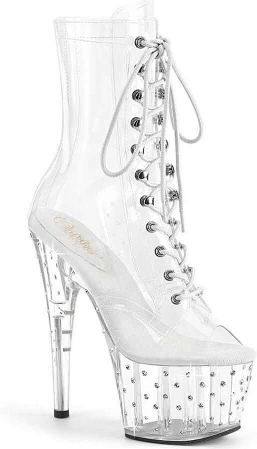 Pleaser STARDUST-1021 Plateau Laarzen Paaldans schoenen 35 Shoes Transparant