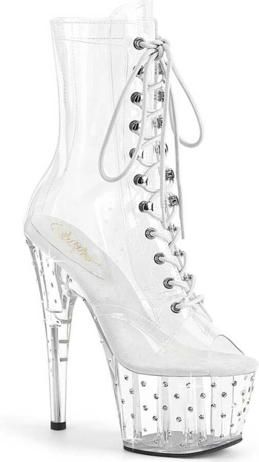 Pleaser STARDUST-1021 Plateau Laarzen Paaldans schoenen 41 Shoes Transparant
