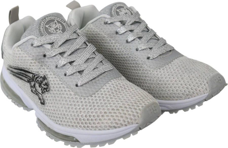 Plein Sport Glamoureuze Gretel Zilveren Sportsneakers Gray Dames