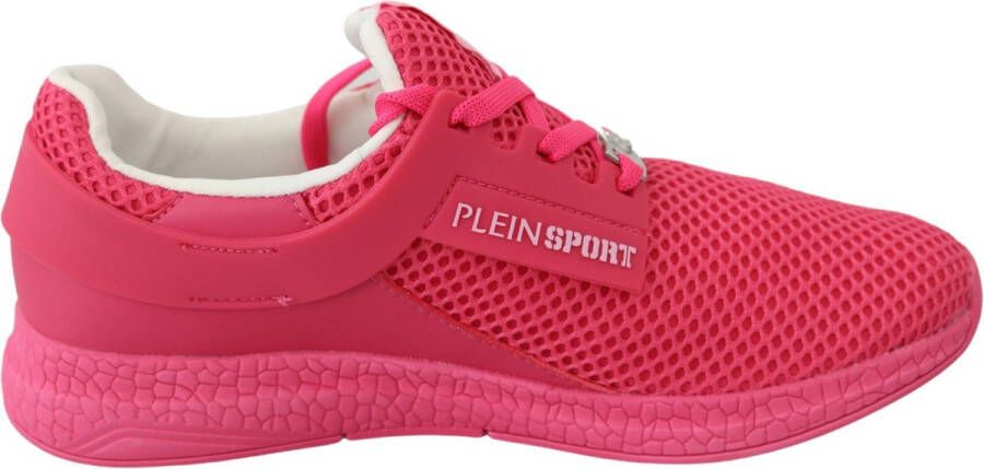 Plein Sport Fuxia Beetroot Polyester Runner Becky Sneakers Shoes Roze Dames