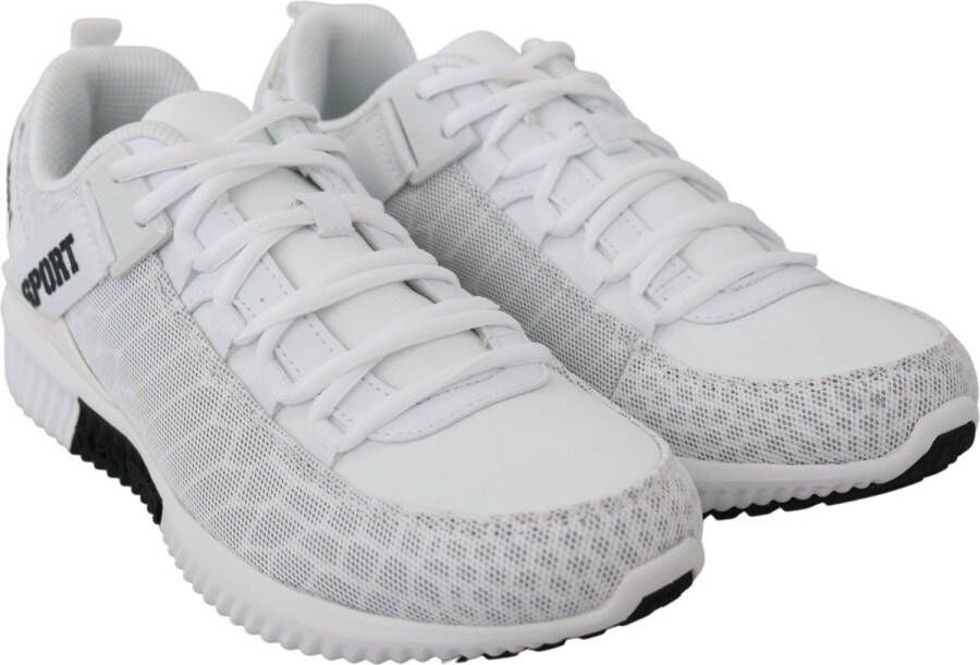 Plein Sport Authentieke Witte Polyester Adrian Sneakers Schoenen White Heren