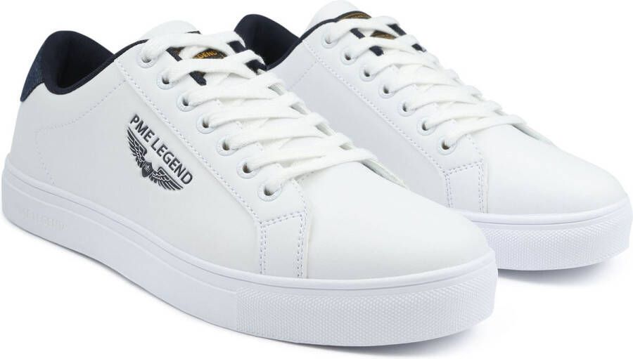 PME Legend Heren Sneakers Aerius White Denim Wit