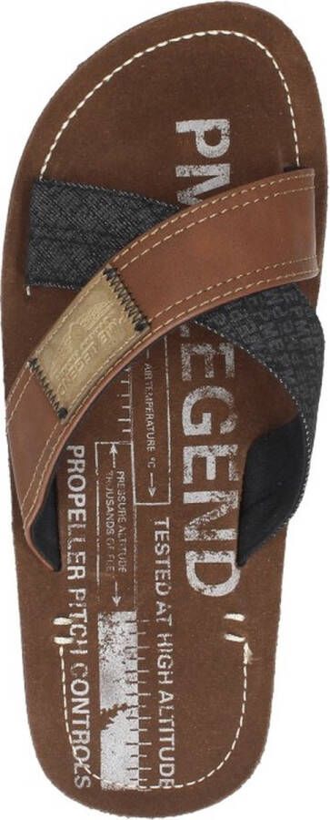 PME Legend Bruine Lichtgewicht Denim Slipper Haig Brown Heren - Foto 3