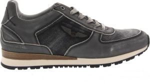 PME Legend Heren Sneakers Lockplate Black Brushed Antraciet