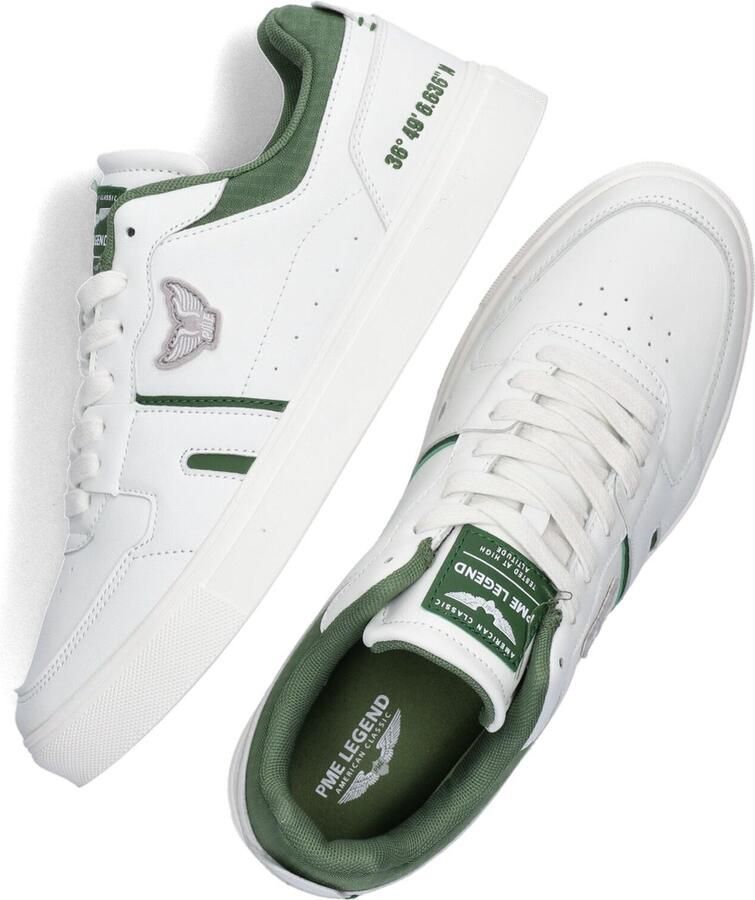 PME Legend Sneakers Craftler Sportsleather Ripstop White Green(PBO2203160 901 ) - Foto 3