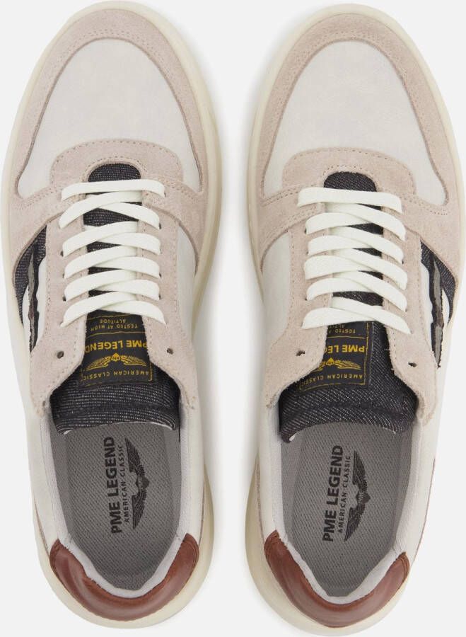 PME Legend Stijlvolle witte leren sneakers voor heren Beige Heren - Foto 4
