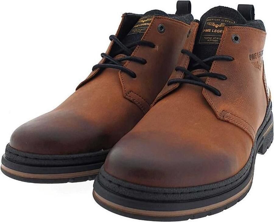 PME Legend Stoere leren herenlaarzen voor herfst winter Brown Heren - Foto 3