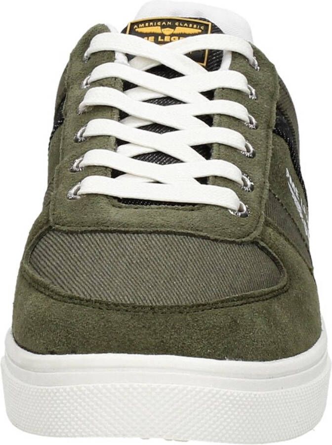 PME Legend Comfortabele groene leren sneakers met zwarte en witte accenten Green Heren - Foto 2