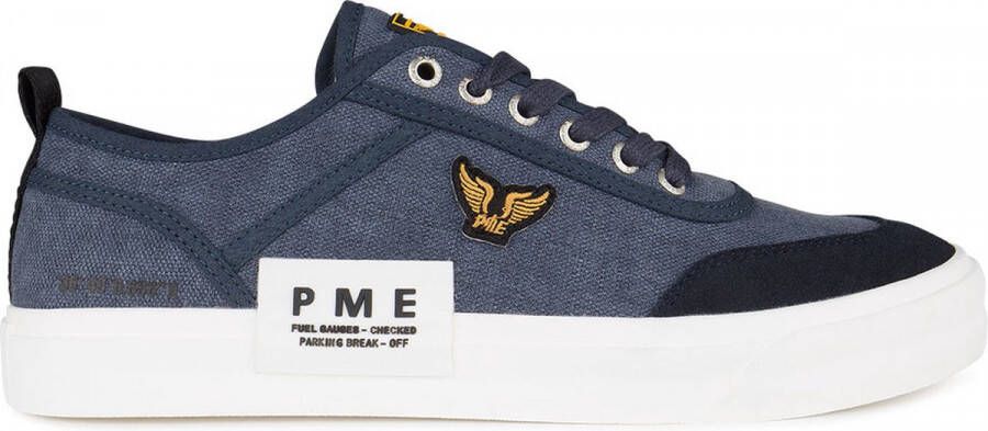 PME Legend Sneakers Beechburd Washed canvas Suede Navy(PBO2203240 599 )