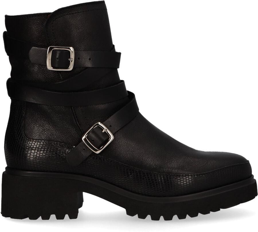 Piedi Nudi Cody Dames Enkellaarsjes Leer Zwart