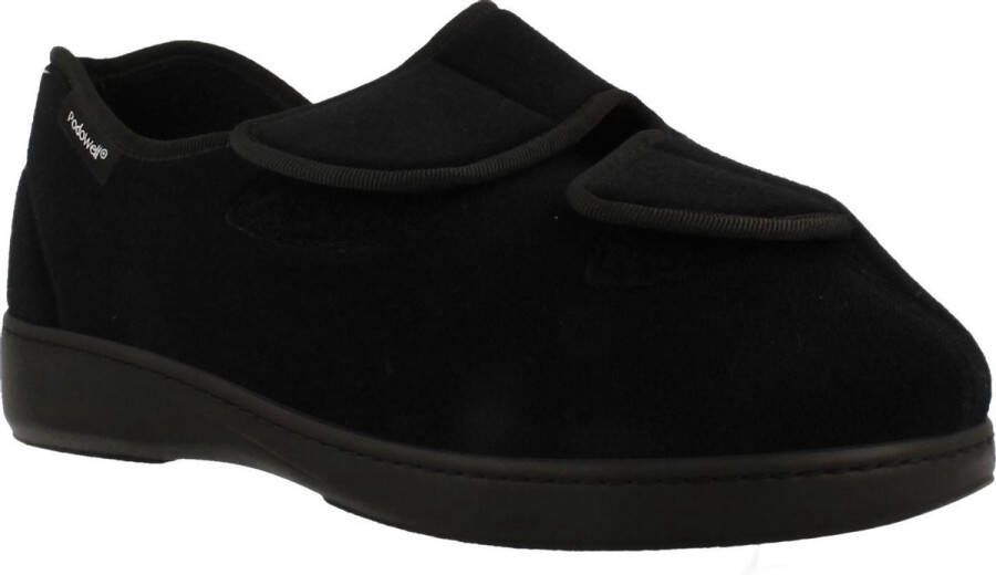 PODOWELL ANTIBACTERIEN Pantoffel Gesloten Dames heren Athos Extra Breed wijde Opening Wasbare Binnenzool Zorgpantoffel Zwart - Foto 2