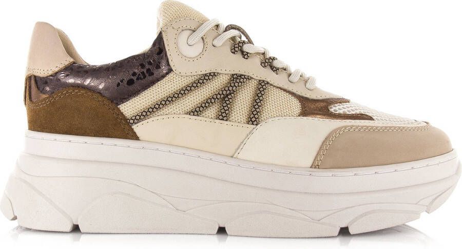 POELMAN LPJANA-05POE1 sneaker Beige Leer Lage sneakers Dames