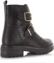 POELMAN zwarte leren bikerboots Zwart Leer Biker boots Dames - Thumbnail 2