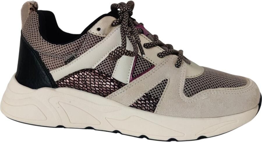 POSH by Poelman Carocel chunky sneakers beige zwart - Foto 2