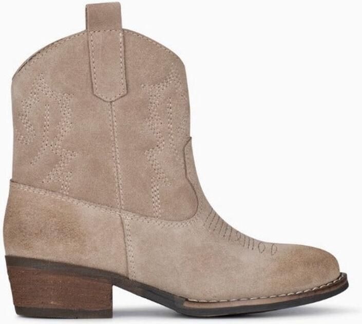 PS Poelman Bila suède cowboylaarzen beige Meisjes Suede Effen 39 - Foto 3