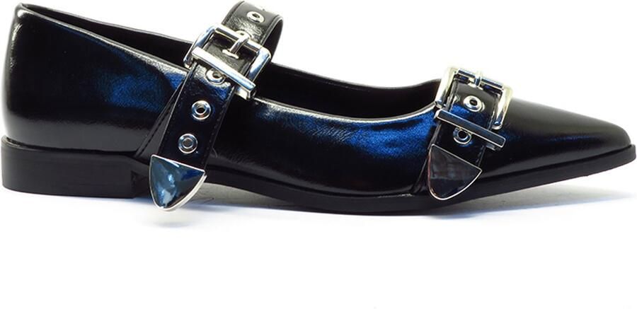 Poelman Black bandschoen W1501PSH1 black Zwart