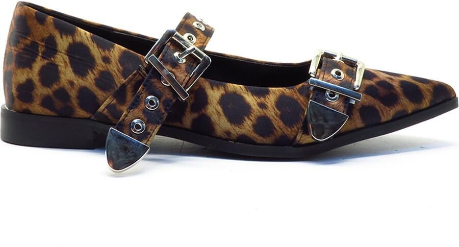 POSH by Poelman Gulia loafers met panterprint cognac - Foto 4