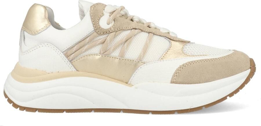 PS Poelman Charu chunky leren sneakers wit beige