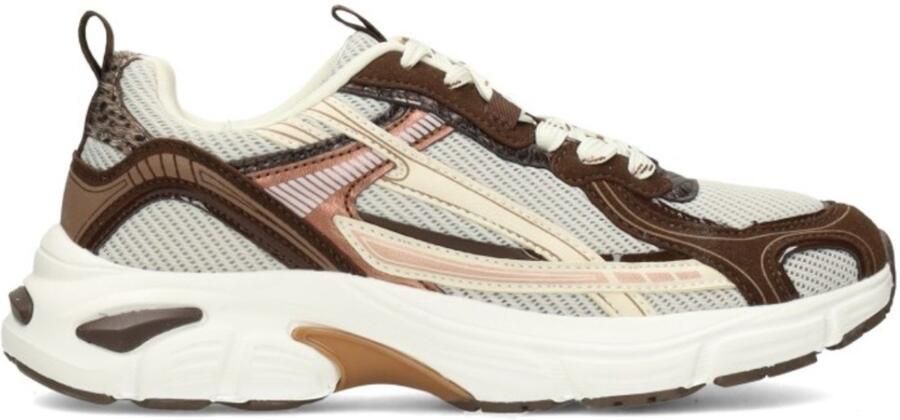 POELMAN POSH Harper sneaker dk chocolate Textiel Dames