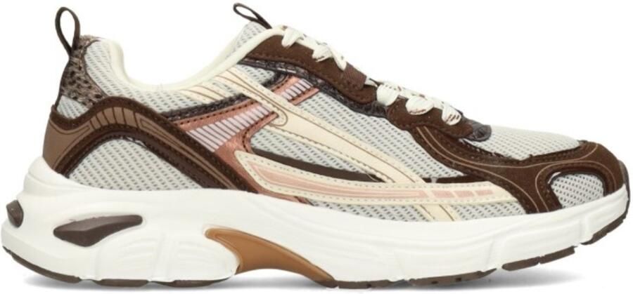 POELMAN POSH Harper sneaker dk chocolate Textiel Dames - Foto 4