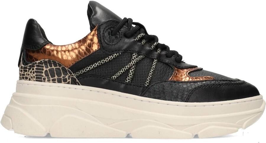 Poelman PS JANA Dames Sneakers Zwart Met Combinatie