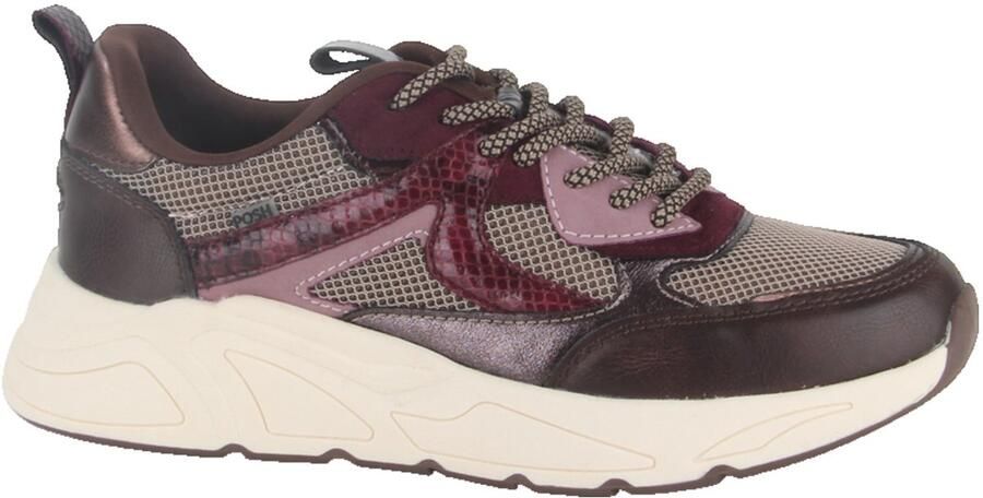 POSH by Poelman Sneakers Kiki 523 Rood Grijs Bruin Beige - Foto 4