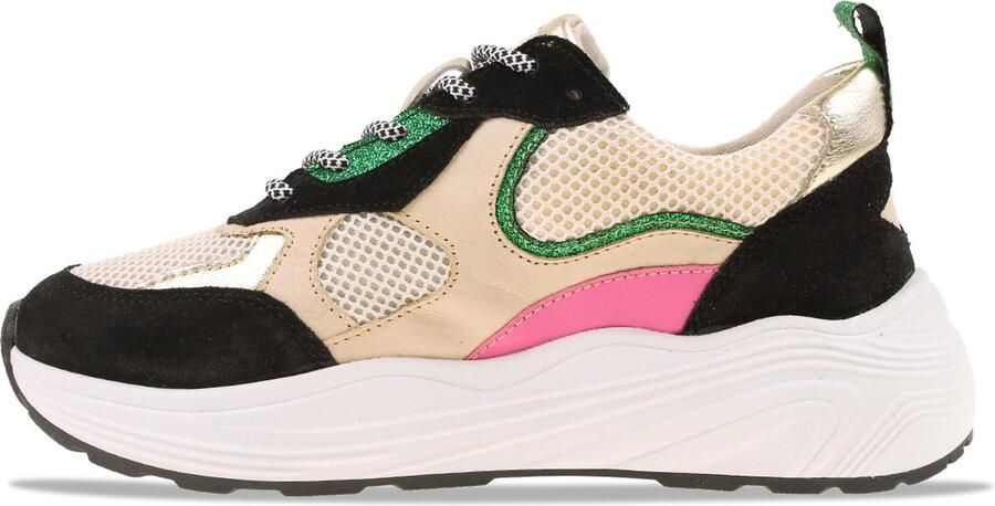 Poelman PS Poelma TRIANGLE Dames Sneakers Zwart met combinatie - Foto 13