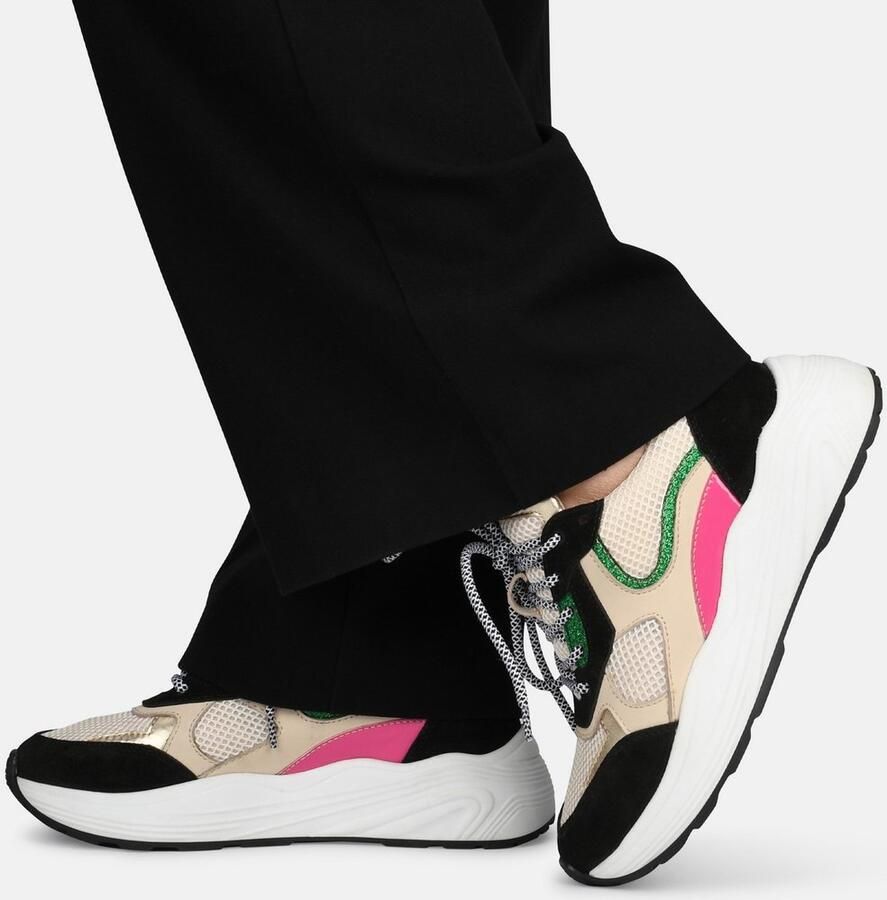 Poelman PS Poelma TRIANGLE Dames Sneakers Zwart met combinatie - Foto 2
