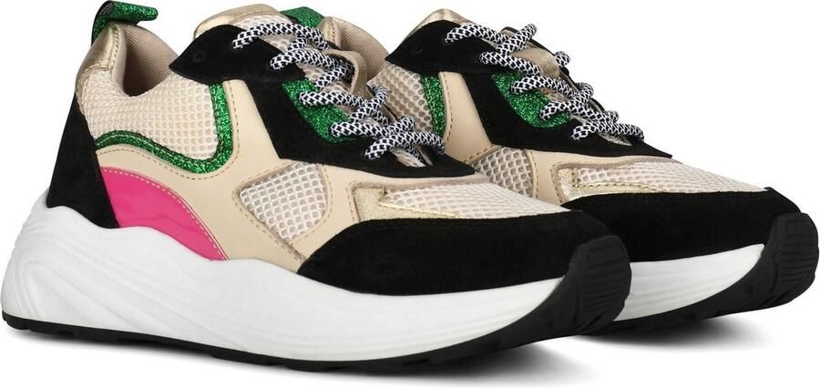 Poelman PS Poelma TRIANGLE Dames Sneakers Zwart met combinatie - Foto 14