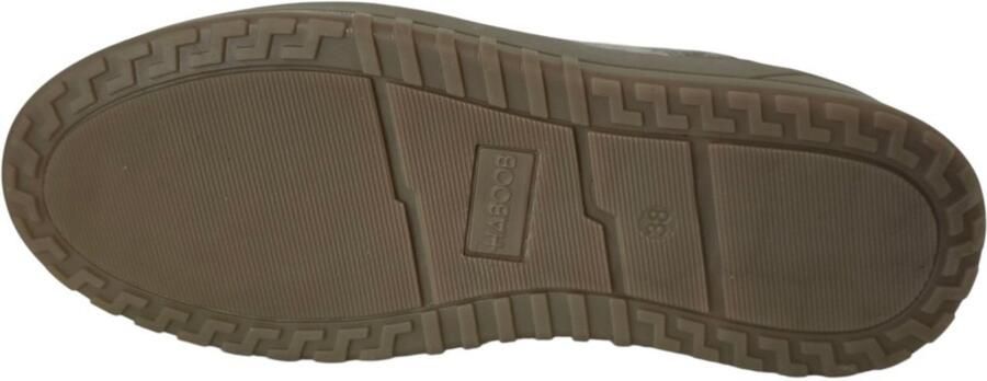 Haboob Aurelie leren sneakers met plateauzool beige - Foto 3