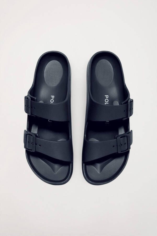 Polo Club Camelkleurige bio teenslippers met gespen voor heren