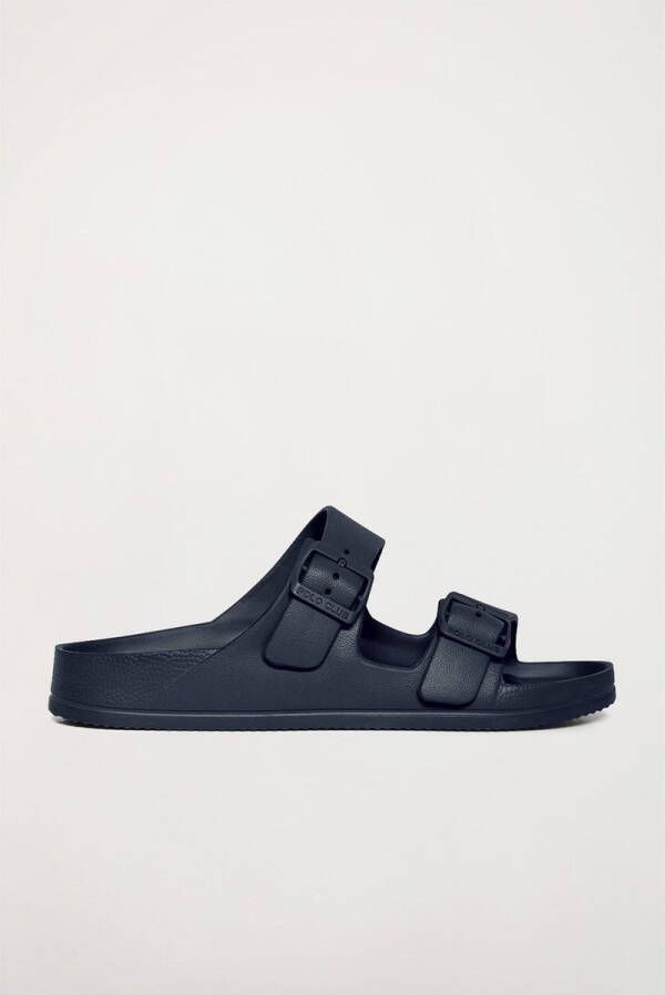 Polo Club Marineblauwe bio teenslippers met gespen voor dames