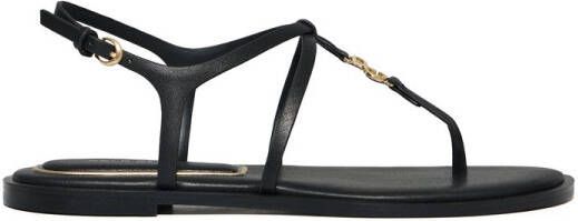 Polo Club Zwarte Bianca sandalen met bandjes en metalen detail