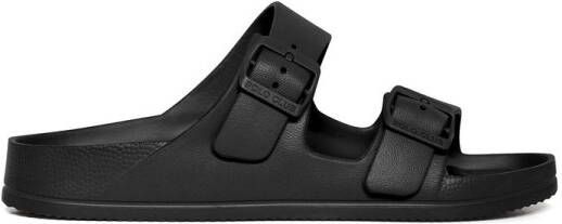 Polo Club Zwarte bio teenslippers met gespen voor dames