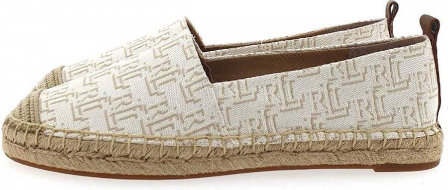 Dames Schoenen voor voor Platte schoenen voor Espadrilles en sandalen Lauren by Ralph Lauren Leer Cameryn Espadrilles in het Bruin 