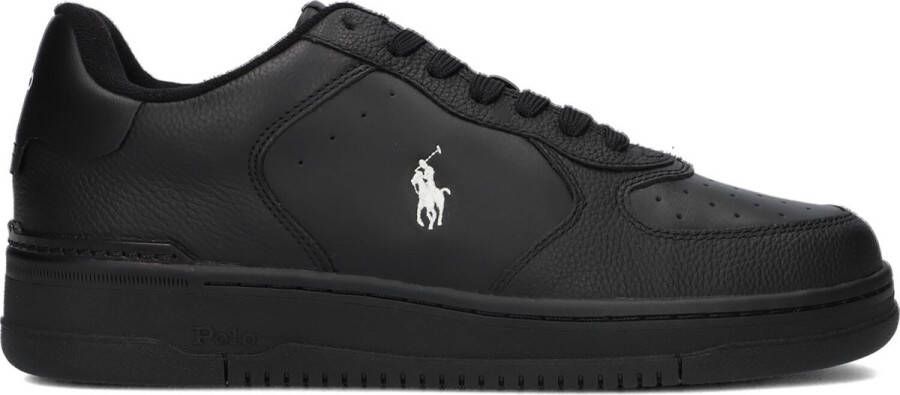 POLO RALPH LAUREN Masters Court Low Top Sneakers Leer Heren Zwart