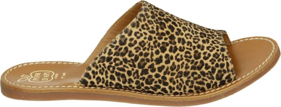 Pom d'Api PLAGE CURV MULE Dames slippers Bruin
