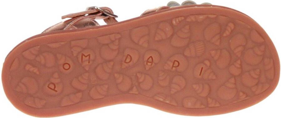 Pom d'Api Plagette Big Flower Sandaal Roze-Wit
