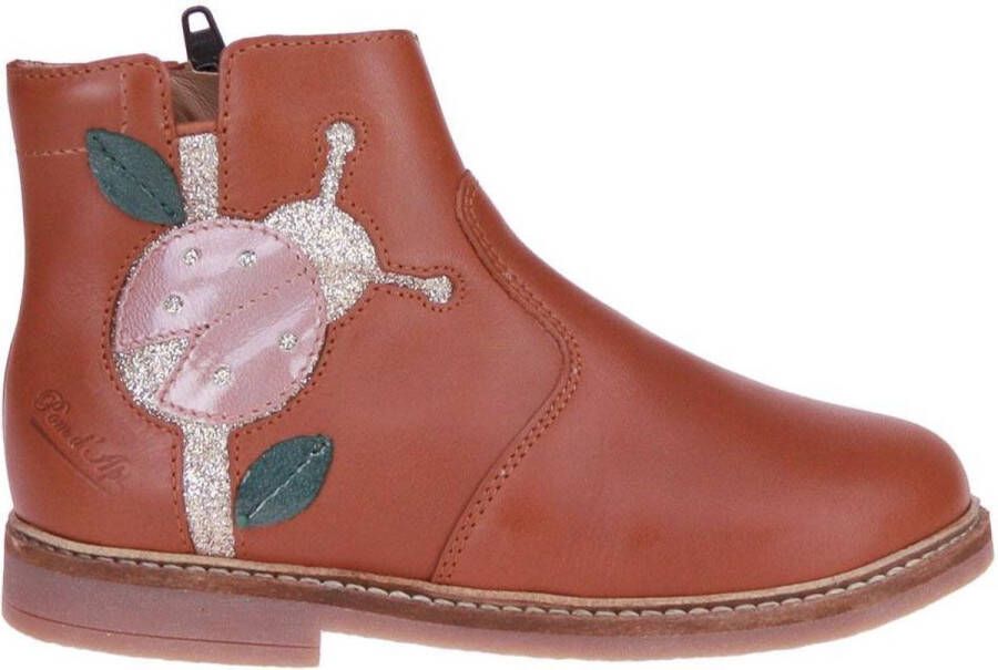 Pom D'Api Retro Ladybug Enkellaars Bruin Dames