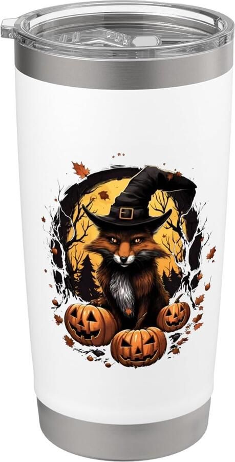 Pompoen Halloween Kostuum Dubbelwandige Thermobeker