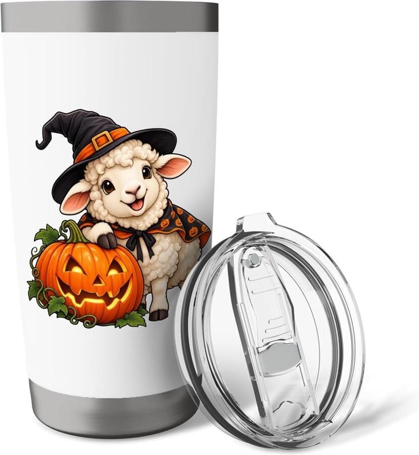 Pompoen Halloween thermosbeker dubbelwandig