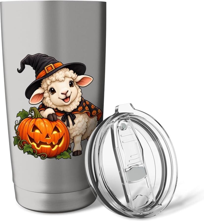 Pompoen Halloween thermosbeker dubbelwandig